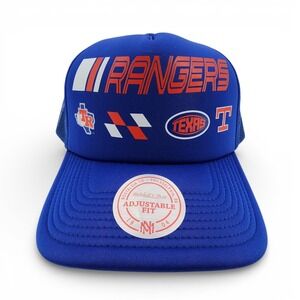 Mitchell & Ness Texas Rangers Speedway Foam Trucker Hat MLB Mesh Snapback‎ NEW